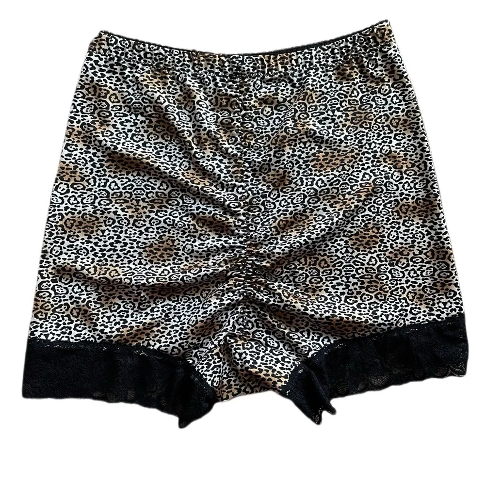 Rhonda Shear Pin-Up Panty Lace Animal Print Mesh - L - Picture 3 of 7